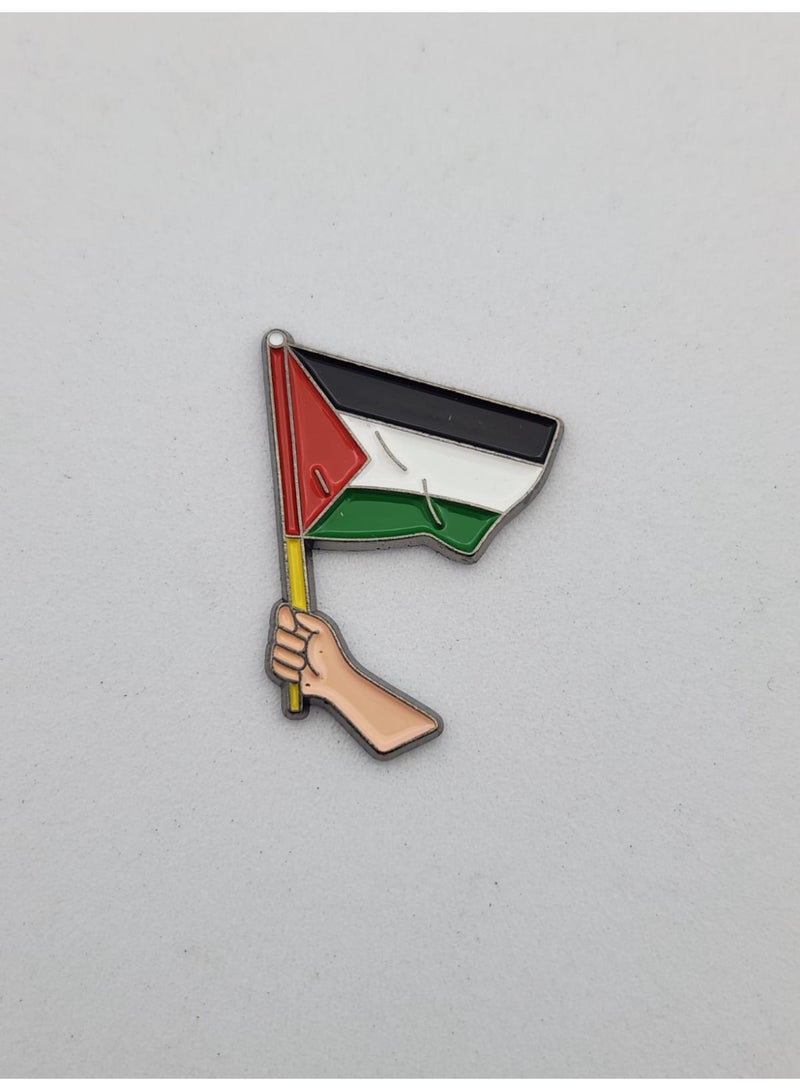 Kipfy Vector hand holding palestine flag Logo Metal Sticker Badge Metal for mobile,laptop Backpacks,Accessories Fans Display for I pad,and Collectors Walls, Doors, Cars, Trucks, Motorcycles Fridge - Image 1